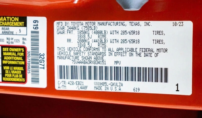 
								2024 Toyota Sequoia TRD Pro full									