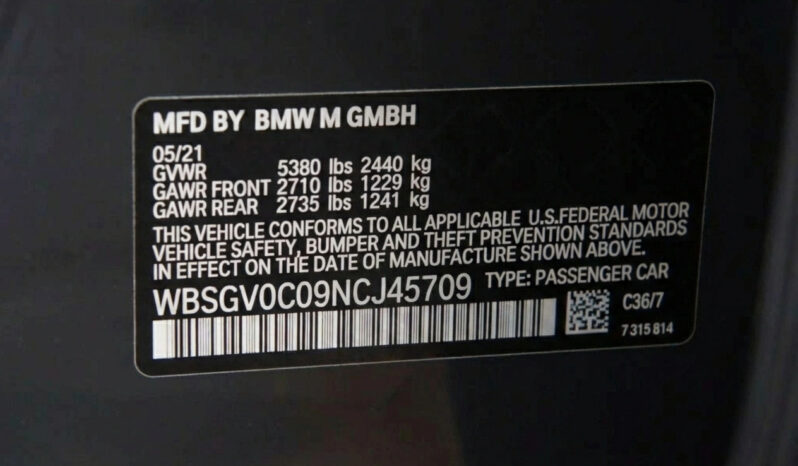 
								2022 BMW M8 Competition Gran Coupe full									